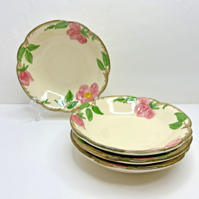 4 Dessert Bowls Franciscan Desert Rose 5 7/8'' Made In England  1  3/4'' Deep