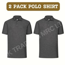 Mens Polo Shirts Pique Short Sleeve Regular Fit Premium Work Casual Plain Top
