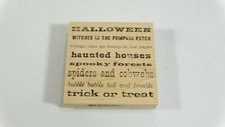 Memory Box Vintage Halloween Words G1802 Rubber Stamp