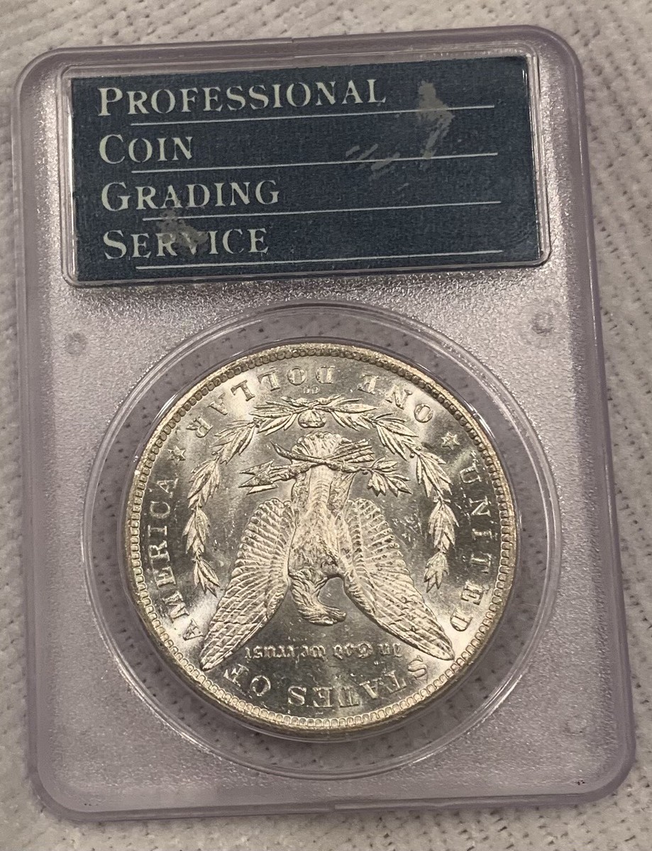 1882 Cc Morgan Silver Dollar OGH RATTLER MS63 PL PCGS BU MS 63