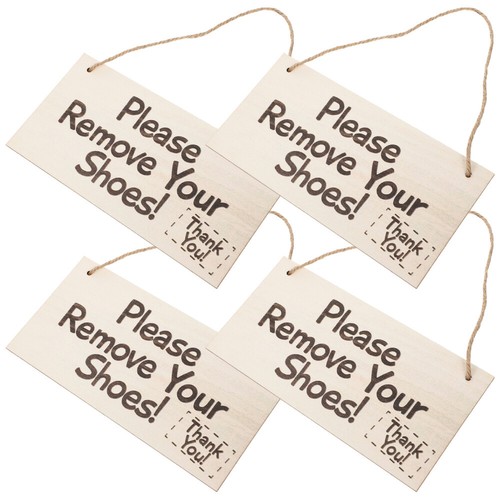 4PCS no shoes sign for your home remove your shoes sign welcome sign for