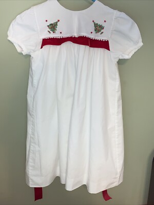 VTG Lavender Blue Embroidered Christmas Dress size 5