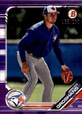 2019 Bowman Draft Purple #BD-18 Jordan Groshans /250 Blue Jays Rookie Parallel