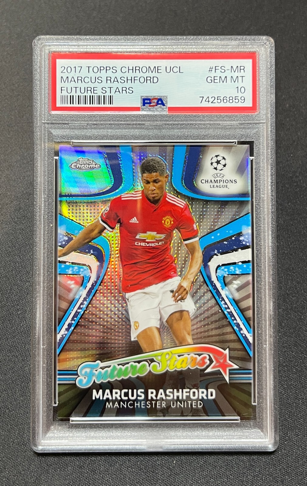 #FS-MR Marcus Rashford 2017 Topps Chrome UEFA Champions Future Stars PSA 10 Gem