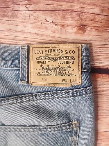 Jeans Levi's Orange Tab Big E 606 31x30 Real Vintage 2a Mano - Foto 7 di 13