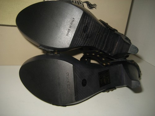 $450 NUEVO Burberry Mujer US 6.5 EU 37 Negro Denim Cheque Zuecos Sandalias Zapatos Caja - Imagen 10 de 12