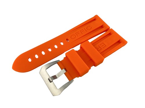 22 24 26mm Orange Rubber Silicone Diving Strap Band fit PANERAI OFFICINE Watches - Picture 2 of 10
