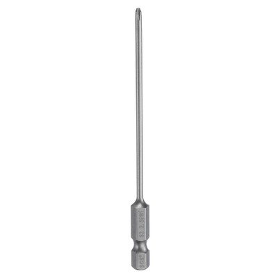 Magnetic Phillips Screwdriver Bit PH1 1/4'' Hex Shank 100mm Long 2.5mm Rod