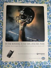 Vintage 1998 Qualcomm Digital Phones Print Ad Flip Phone Super Bowl