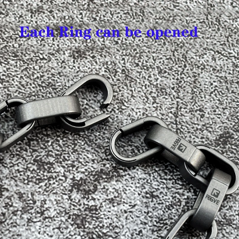 Lo último Pulsera de Titanio Sólido con Múltiples Anillos para Hombres Moda Amigable para la Piel EDC Regalo Foto 4 de 4