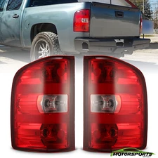 For 07-13 Chevy Silverado / 07-14 Sierra 1500/2500/3500 OE Model Red Tail Lights