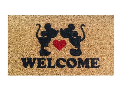 Mickey Mouse Kissing Disney Funny Welcome Door Mat Best Home Gift