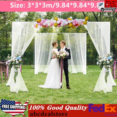 Adjustable 4 Post Hardware Kit Backdrop Decor Outdoor Wedding Party Stand