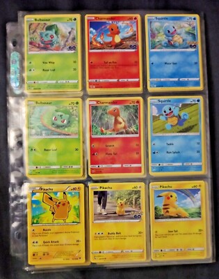 Pokemon 9 Card Set: 3 Pikachu, 2 Bulbasaur, 2 Charmander,& 2 Squirtle Cards  CUTE | eBay