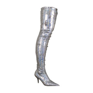balenciaga silver boots