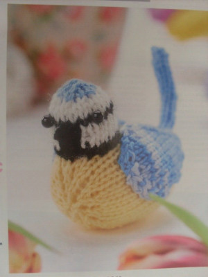 Strickanleitung Blaumeise Vogel Spielzeug