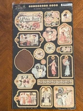 Graphic 45 **A LADIES DIARY*** Chipboard #1 Tags Tabs Scrapbooking VINTAGE