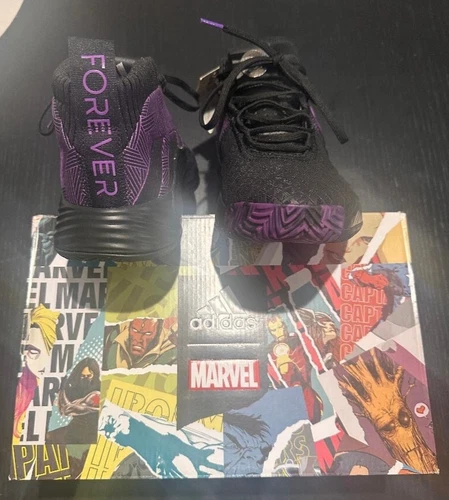BRAND NEW Adidas x Marvel Dame 5 Black Panther Basketball Men's Size 9 EF2259