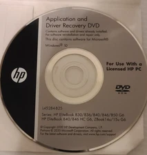 HP Application and Driver Recovery DVD