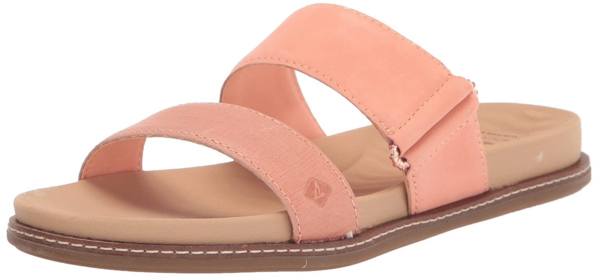 Sperry Women's Waveside Plushwave Slide Flat Sandal Peach