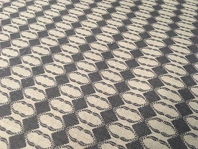 Groundworks Geometric Print Linen Fabric Diamond Metal REMNANT (19'' X 54'')
