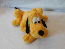 Disney Land World Parks 16" Laying Down Pluto Dog Plush Stuffed Animal Toy Doll