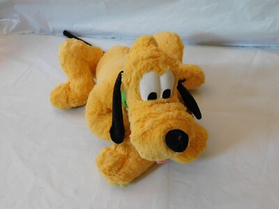 Disney Land World Parks 16'' Laying Down Pluto Dog Plush Stuffed Animal Toy Doll