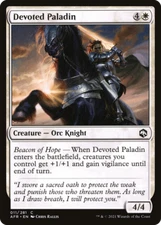 x4 Devoted Paladin AFR MTG 11/281 COMMON M/NM 4x