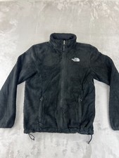The North Face Jacket Women's Small Black Full Zip Mock Neck Fleece Logo Pockets