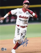 Rosman Verdugo Signed Padres 8x10 Photo BAS COA 2021 Diablos Rojos del Mexico 01