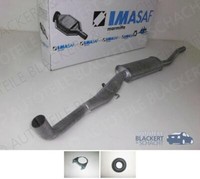 Imasaf Auspuff Mitteltopf + Anbauteile für Alfa 75 1.8 Turbo + I.E. 1986-1992