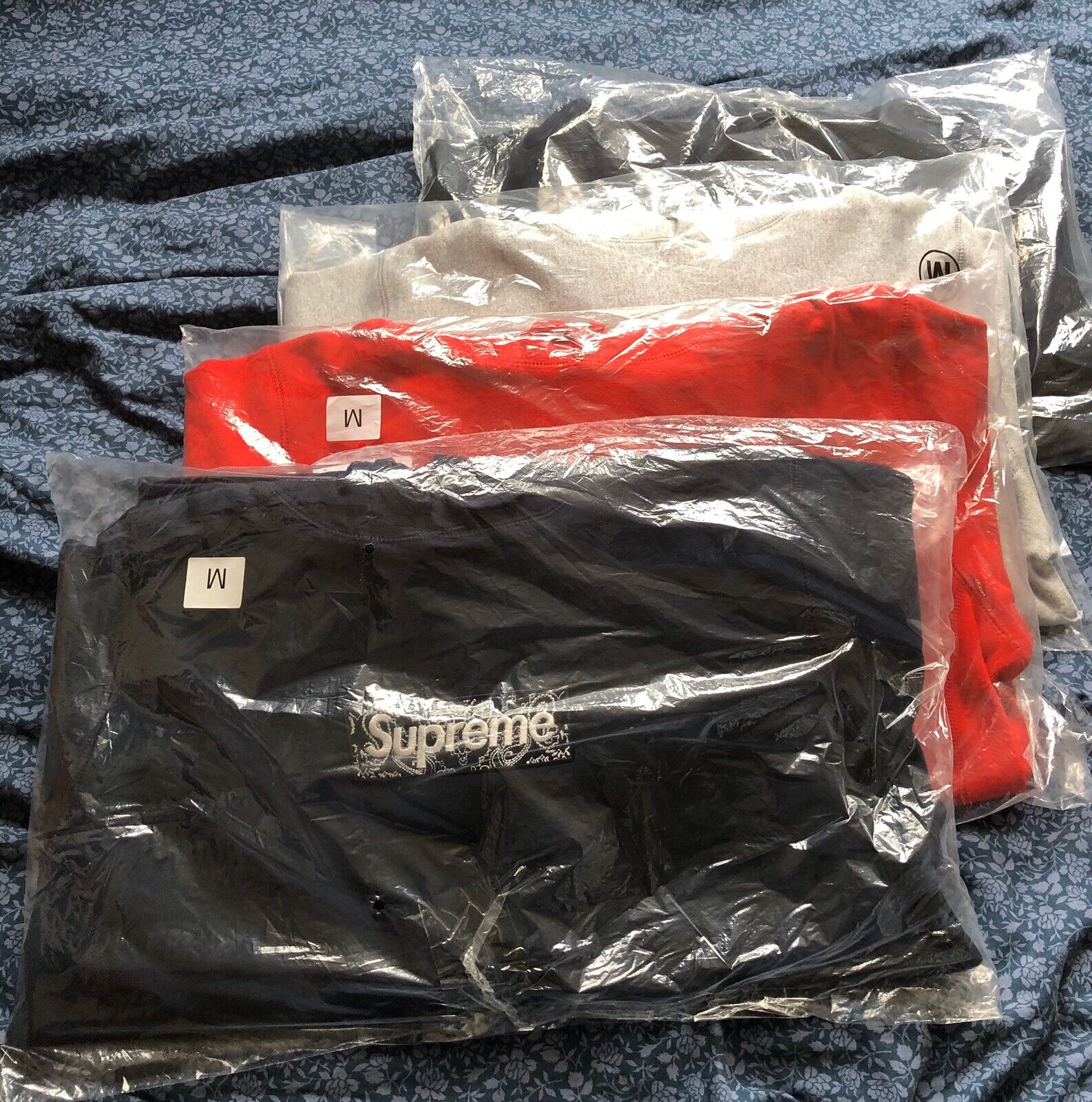 Supreme Bandana Box Logo Hooded Sweatshirt-Medium-M Hoodie Navy