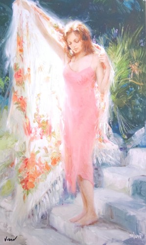 Vidan HAND SIGNED art print 90/295 Artist Pino Nephew Woman portrait Untitled #3 - Picture 8 of 9