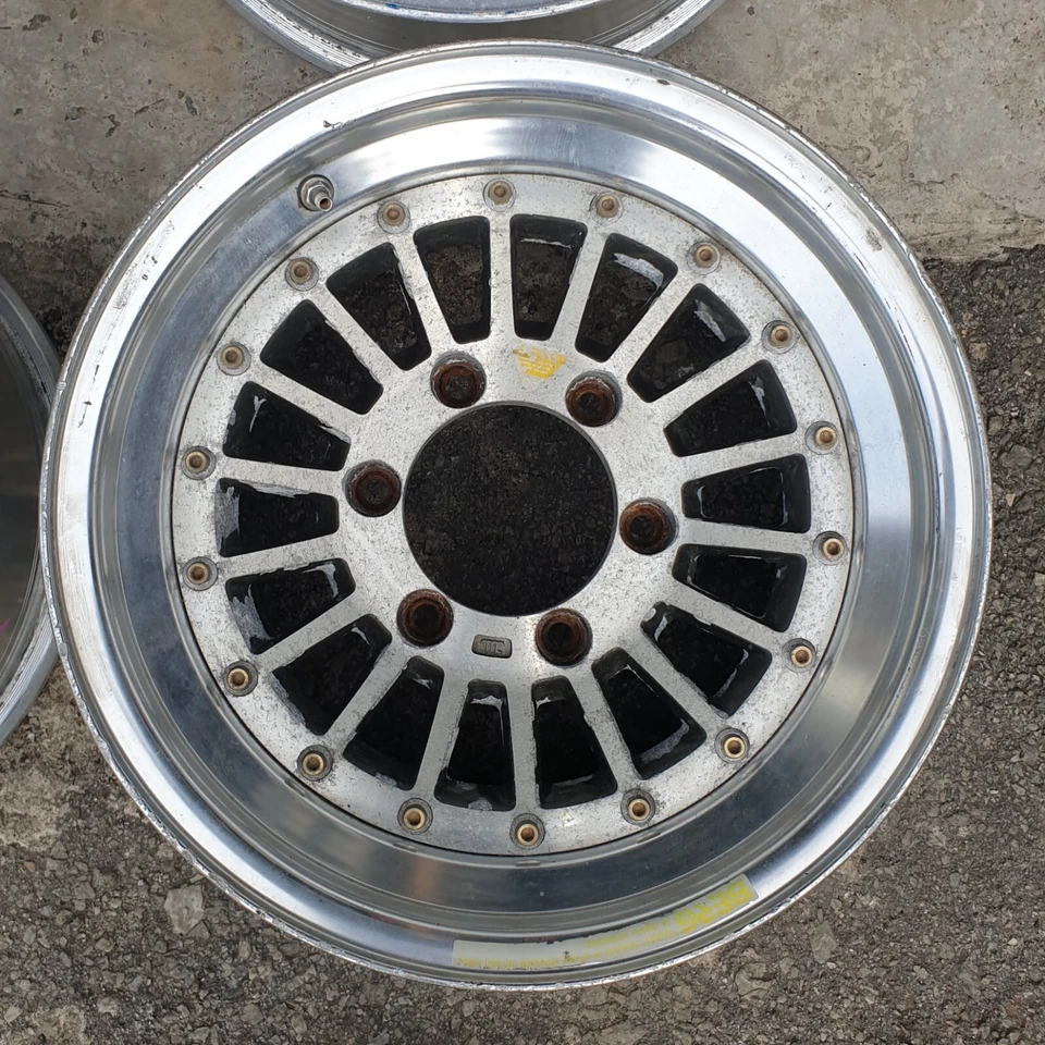 JDM 15" Bridgestone BERG fins wheels for land cruiser lc90 prado datsun 620 - Image 3 of 4