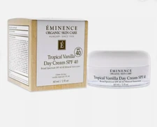 1 Eminence TROPICAL VANILLA DAY CREAM SPF 40 New In Box Sealed 2oz / 60ml + 🎁