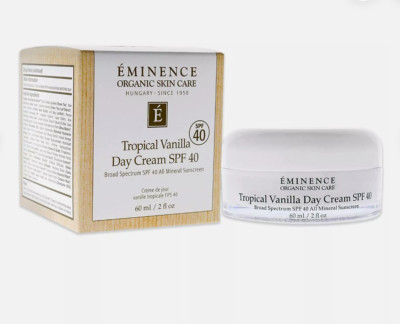 1 Eminence TROPICAL VANILLA DAY CREAM SPF 40 New In Box Sealed 2oz / 60ml +  