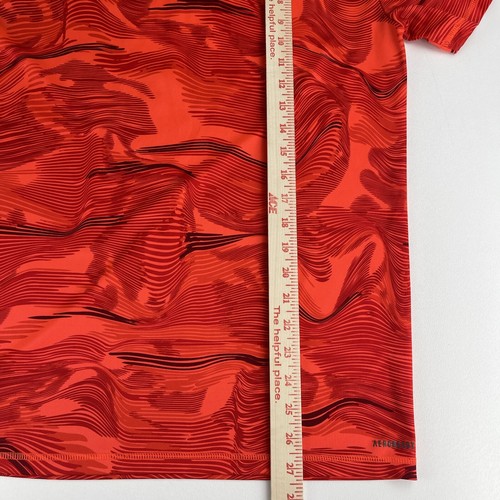 Adidas Athletic Tee Orange/Red Pattern Kid Size 18/20 Barely Worn - Picture 7 of 11