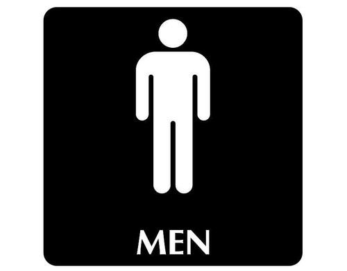 Men Toilet Sign Plaque in 30 Colours 7 Sizes Male Mens WC Restroom Bathroom Door - Picture 32 of 64