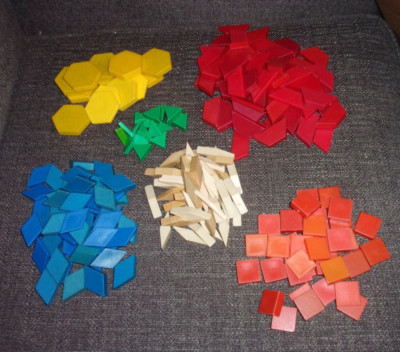 Creative Publications Thin Plastic Pattern Blocks (144 Thick and 86 Thin Pieces)