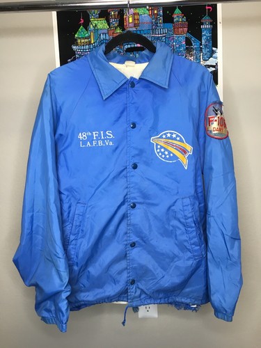 True Vintage 70s Cold War USAF 48th FIS F-106 Tazlanglian Devils Jacket 22x28 - Picture 3 of 7