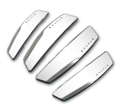 Status 4 Pcs High Glossy Slim Door Edge Guards Bumper Protector Trim Guard White