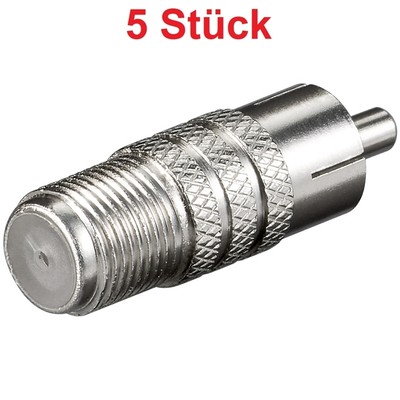 LNB TV Sat Video Chinch Adapter F Stecker auf Cinch RCA Kupplung Buchse weiblich