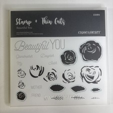 CTMH Close To My Heart NEW Stamp And Thin Cuts Z3384 Beautiful You Roses Women