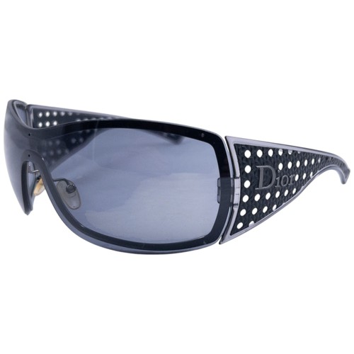 Vintage 2000s Dior By John Galliano Polka Dot Shield Sunglasses