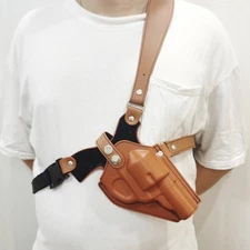 Tactical Conceal Leather Single Shoulder Chest hanging Gun Holster