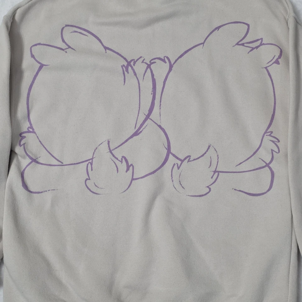 Толстовка ZARA x Disney Chip & Dale Happy Squirrels цвет слоновой кости и фиолетовый (13–14 лет) - Изображение 4 из 4