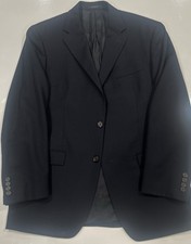 Lauren Ralph Lauren Mens 40R Navy Blue Wool Blazer Sport Coat Suit Jacket