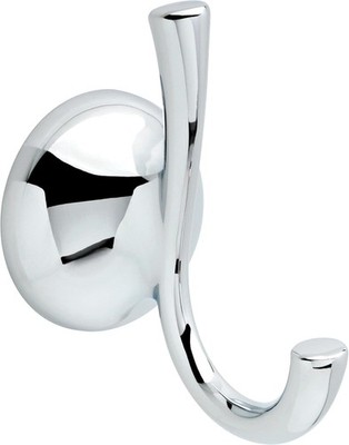 Foundations 1-Pack Towel Hooks Polished Chrome Double J Wall Mounted Robes