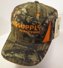HD Supply Hat Adjustable Mossy Oak Camouflage Fusible Piping Logo Hunting Cap