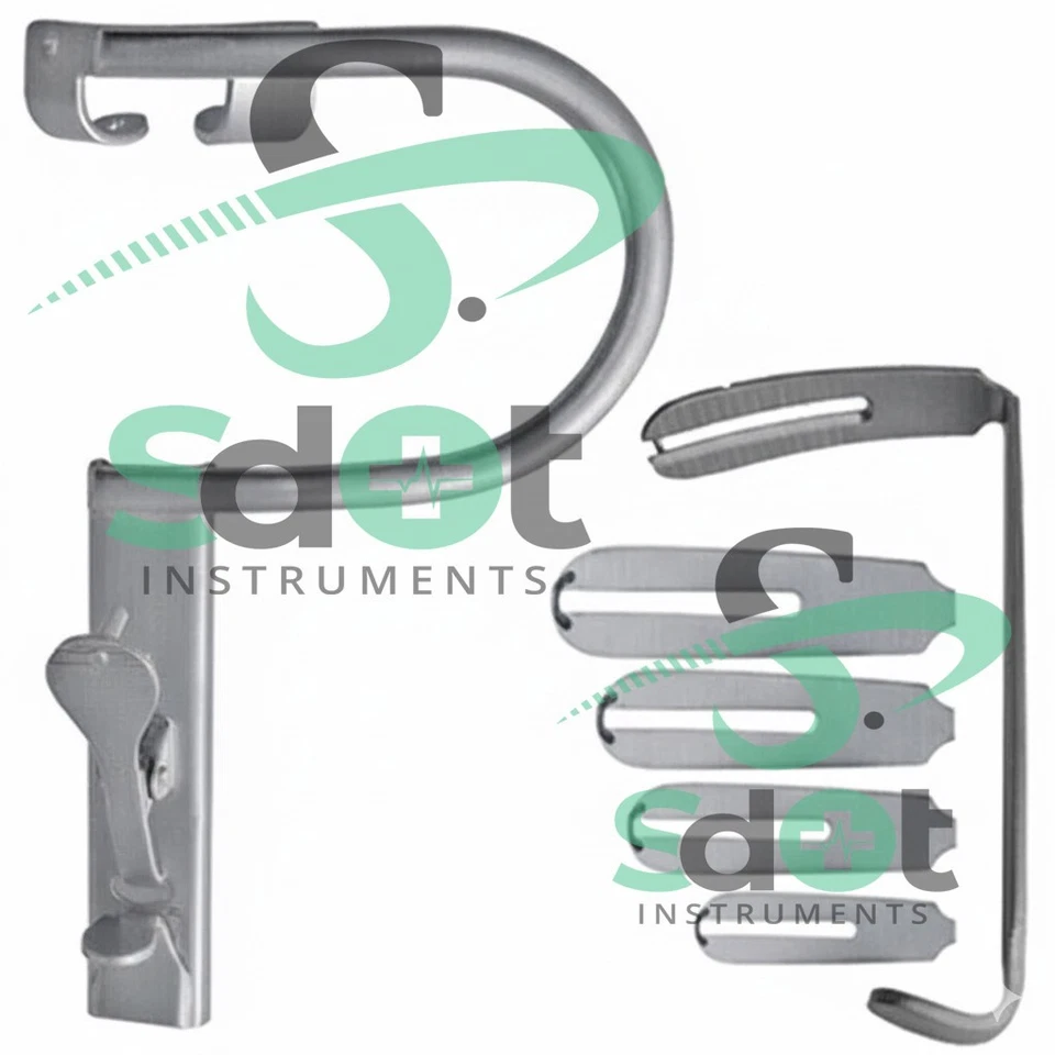 Davis Boyle Mouth Gag Set with 4 Blades Size 2.5",3",4",4.5" ENT Oral Surgery SD - Image 4 of 4